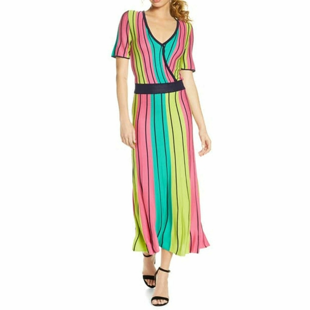 Foxiedox Rainbow Striped Dress